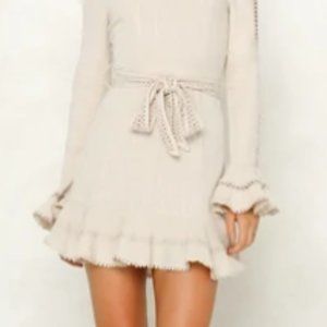 helloMolly FOLLOW MY LEAD DRESS BEIGE Size 6